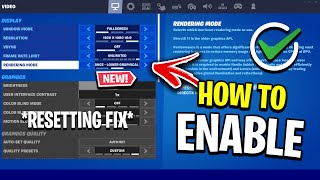 How To Enable Performance Mode In Fortnite Chapter 4! (Settings Resetting Fix)