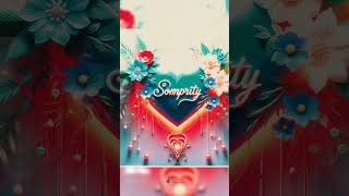 Name Art Photo Editing Beautiful Name Somprity heart decorated with white blue red flowers and white screenshot 5