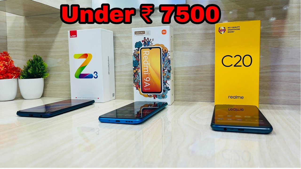 Lava Z3 🆚 Redmi 9A Sport 🆚 Realme C20 || Unboxing || Comparison || Under 7500 Rupees Smartphones 🔥🔥