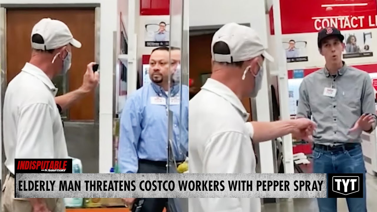 WATCH Arrogant Elderly Man Threatens Costco Workers With Pepper Spray