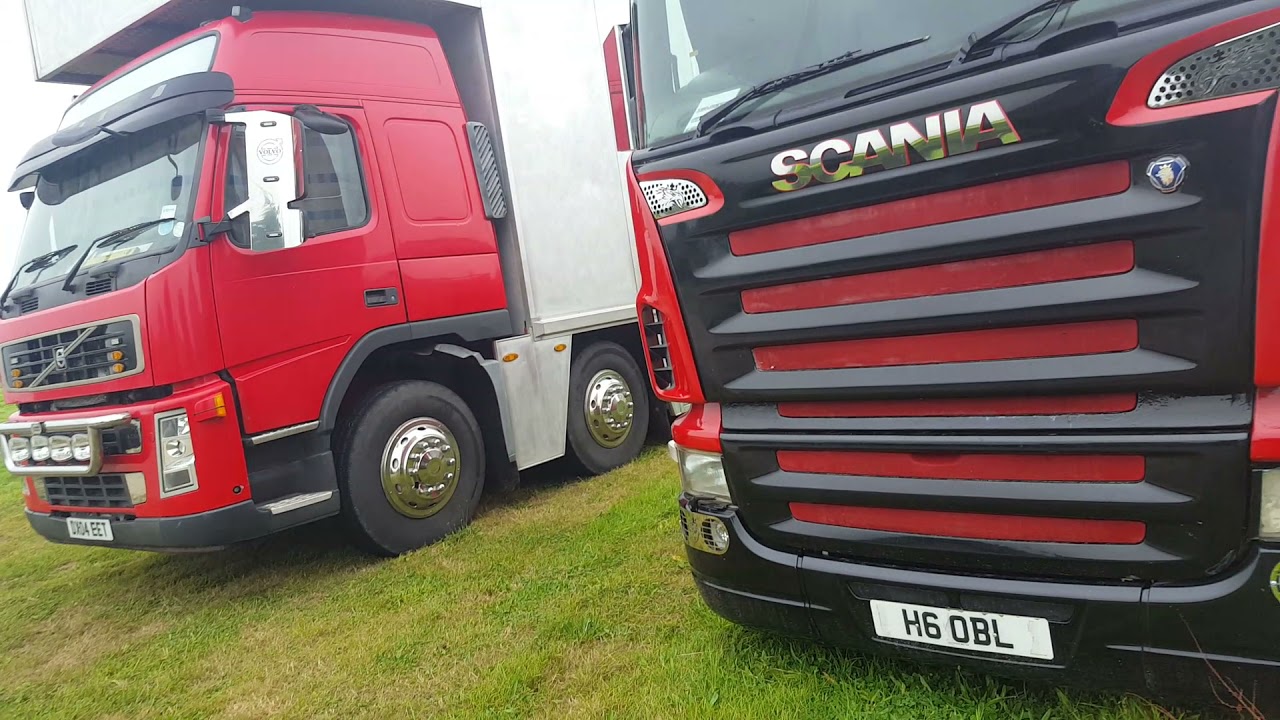 D&C funfairs Lorries parked up at Summercourt ground 2021