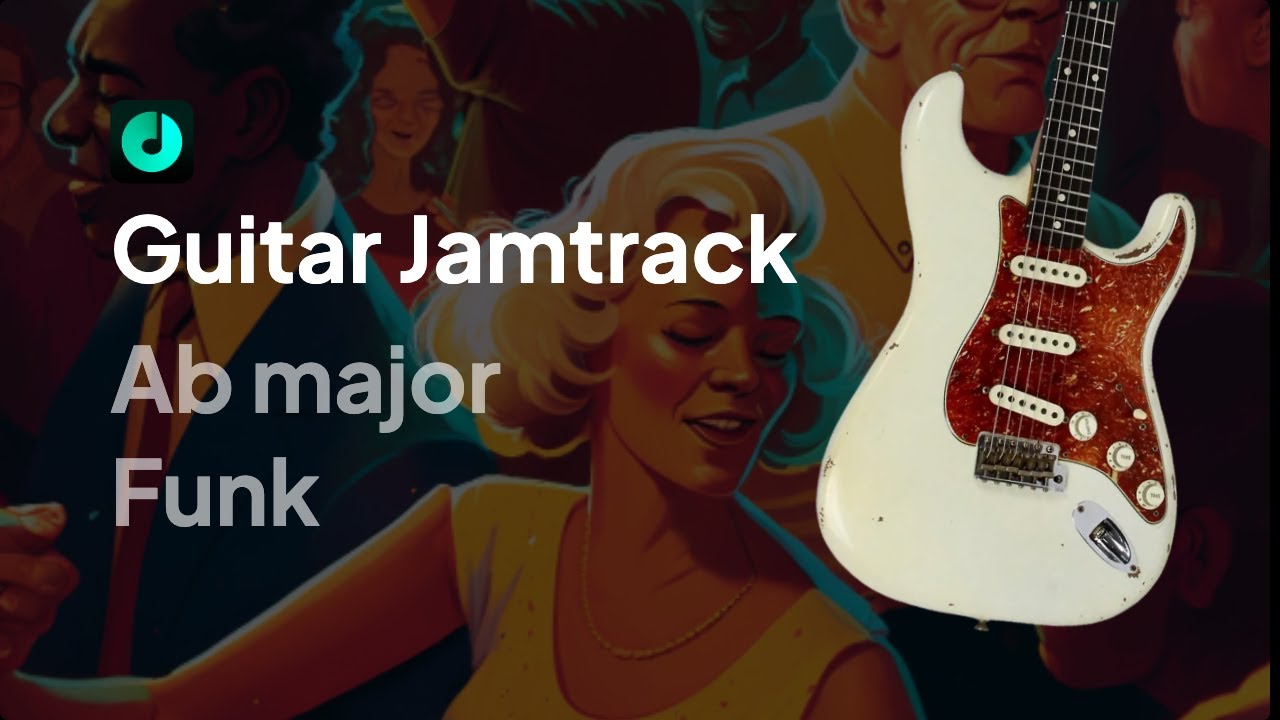 Keep dancing - Funk Guitar Backing Track | Ab major | 100 BPM Jamtrack