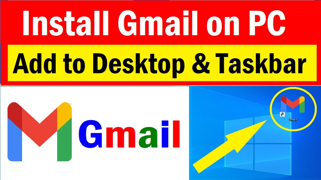 Install Gmail App On PC Desktop 2023 How To Put Gmail Shortcut On