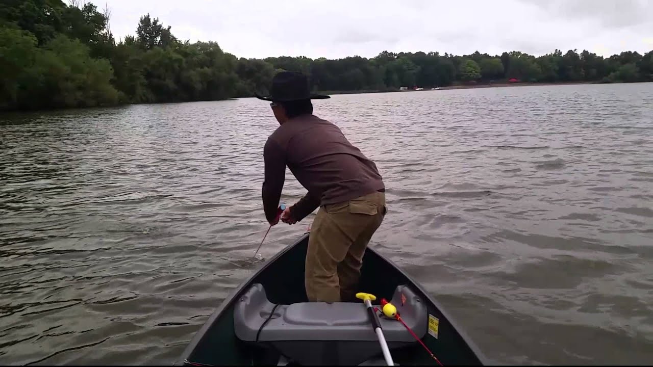 Musky at canoe side YouTube