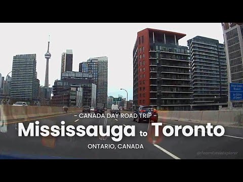 Canada Day 2022 Road Trip: Mississauga Downtown to Toronto Woodbine Beach (via Gardiner Expressway)