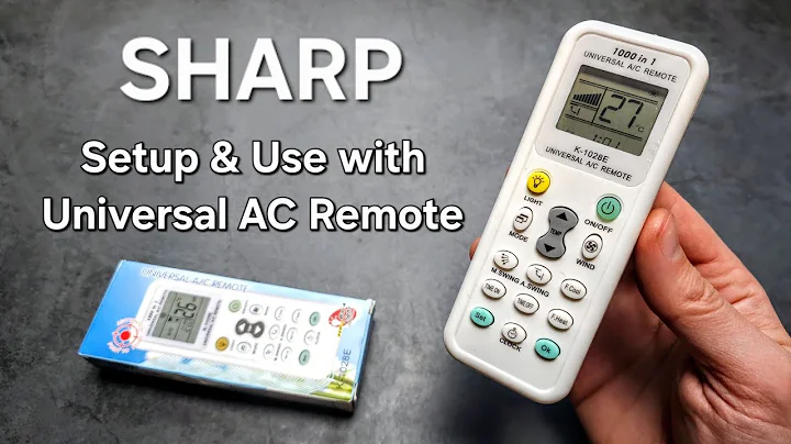 How to Setup & Use - SHARP Air Conditioner with Universal AC Remote Control - 1000 in 1 , K-1208E