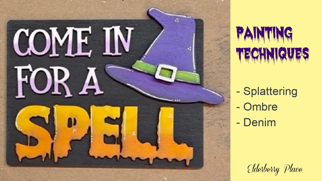 Painting Techniques with Paint & Posca Markers Splattering, Ombre