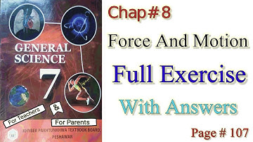 Class 7  G.Science Chapter 8 Force And Motion Full Exercise With Answers| #science #studywithme