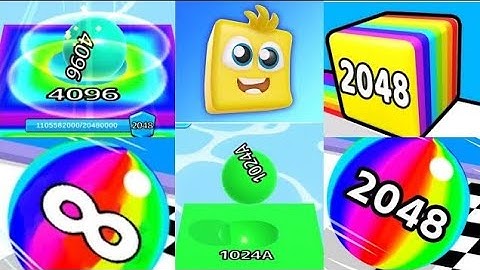 MAX LEVELS- Ball Run 2048 vs Ball Run Infinity vs Happy Cube 2048 gameplay walkthrough #ballgamezone
