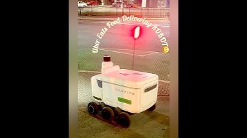 Ubereats Food-delivering ROBOT🤖 #youtubeshorts #futuretech #sensor #robots #ubereats #evolution #nj