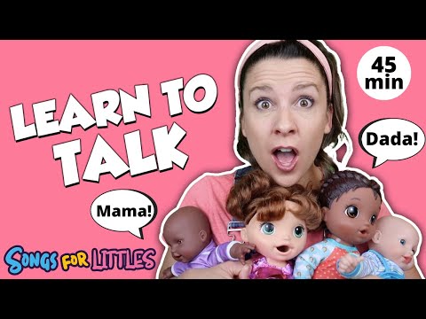 Learn To Talk with Ms Rachel - Help Take Care of Dolls - Speech, Baby Sign - Doll turn into baby