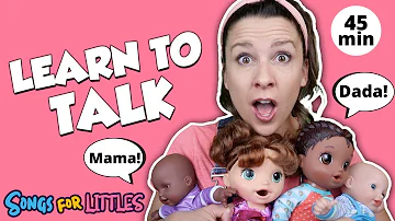 Learn To Talk with Ms Rachel - Help Take Care of Dolls - Speech, Baby Sign - Doll turn into baby