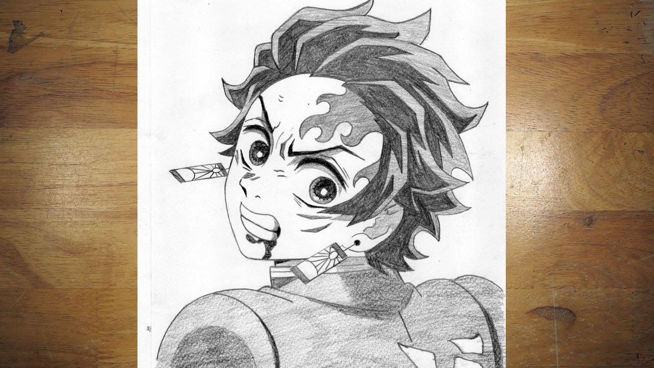 HOW TO DRAW TANJIRO - DEMON SLAYER (Kimetsu no Yaiba) - 