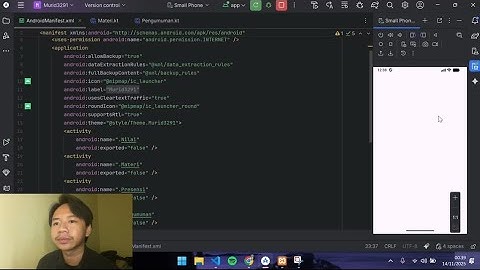 Menampilkan data dinamis materi dan pengumuman Bahasa Pemograman 2