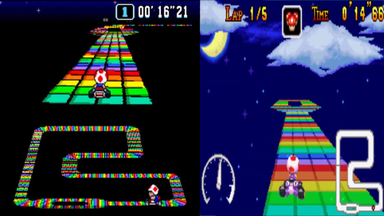 Mario Kart Super Circuit Retro Track Comparison - YouTube