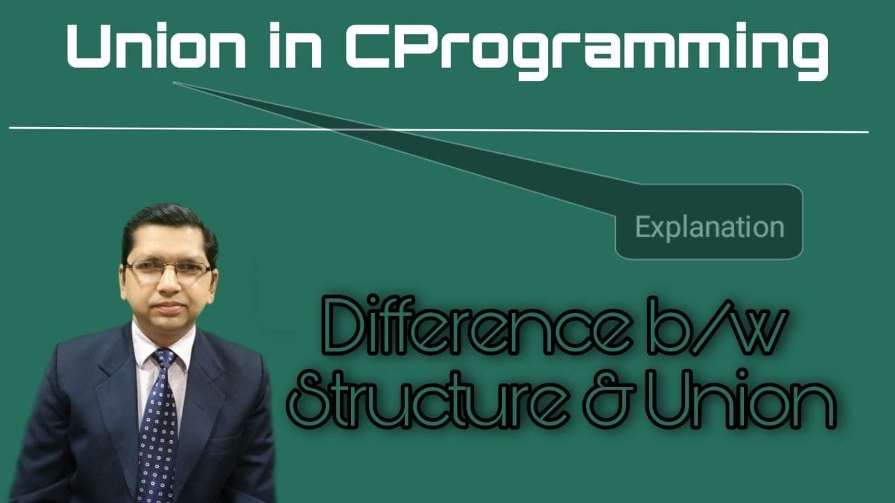 Union in C Programming | Difference between Structure and Union | By ...