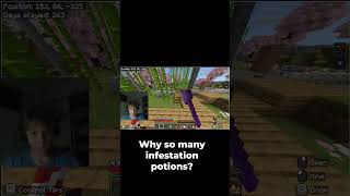 Lots of infestation pots #minecraft #aviation #minecraftshorts #minejackplayz #shorts