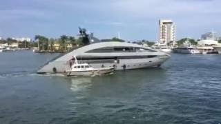 Luxury Charter Superyacht Ocean Sapphire in Ft Lauderdale harbor