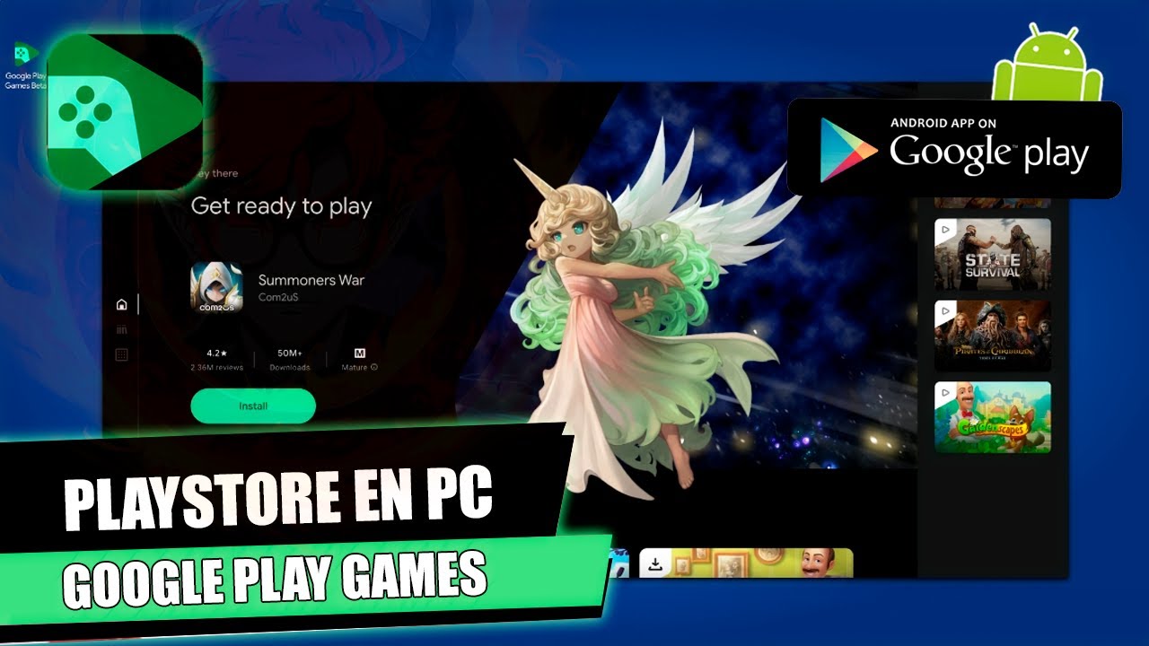 PLAYSTORE PARA PC | JUEGOS DE ANDROID EN PC DE FORMA NATIVA | SIN ...