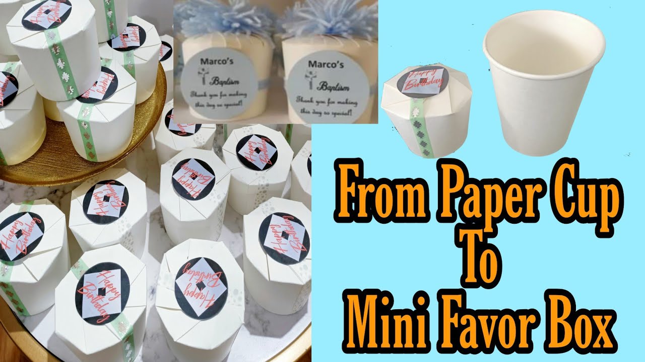 DIY cheap favor boxes made from paper cups | DIY Candy boxes| Lenz ...