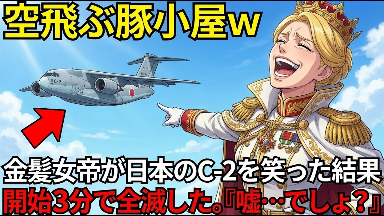 「空飛ぶ豚小屋ｗ」日本の輸送機を笑った欧州エリート女将軍→開始3分、物理無視の背面飛行でミサイル飽和攻撃し全滅【海外の反応】