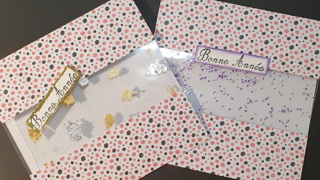 Tuto Carte en Transparence Bonne Année 🎊🎄🎊 Facile et Simple      #tuto #facile #carte #simple #vœux