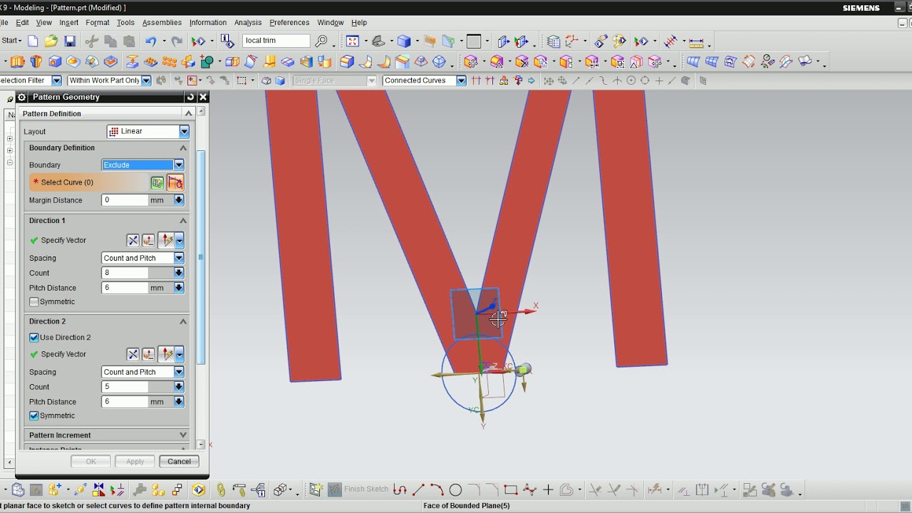 NX อธิบายการใช้คำสั่ง Pattern Geometry YouTube