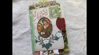 Christmas junk journal making super fast staggered mini journal/notebook
