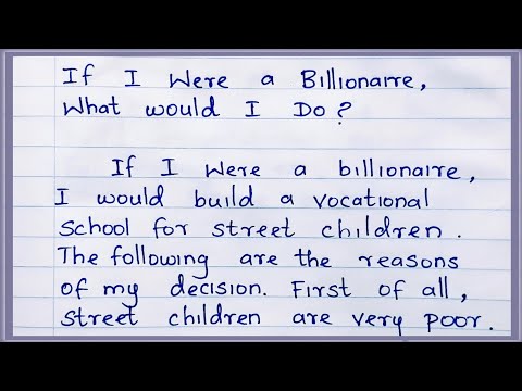 if i were billionaire essay