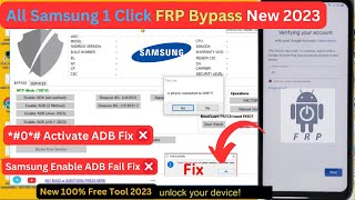 All Samsung 1 Click FRP Bypass Android 13, Enable ADB Fail, Samfw, *#0#* Not Working MTP Mode only✅