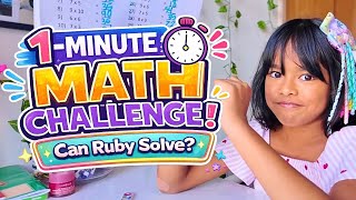 Study with Ruby | Math Challenge for Kids #2 | How Many Multiplications Can Ruby Solve in 1 Minute