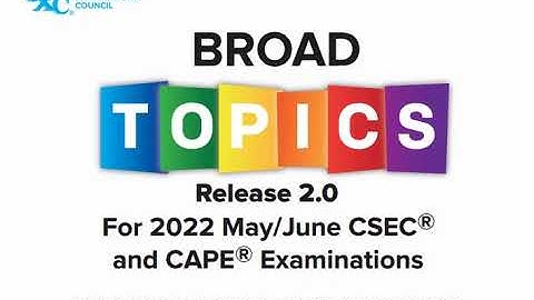 CXC CSEC Mathematics Broad Topics for 2022 June 1st Exam| See link to document in Description below