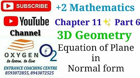 Equations of Plane in Normal form(Malayalam)| 3D Geometry | Part 6 | +2 Mathematics