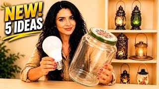 🔥 DON’T THROW GLASS JARS AWAY! 😍 5 MAGICAL DIY LANTERNS