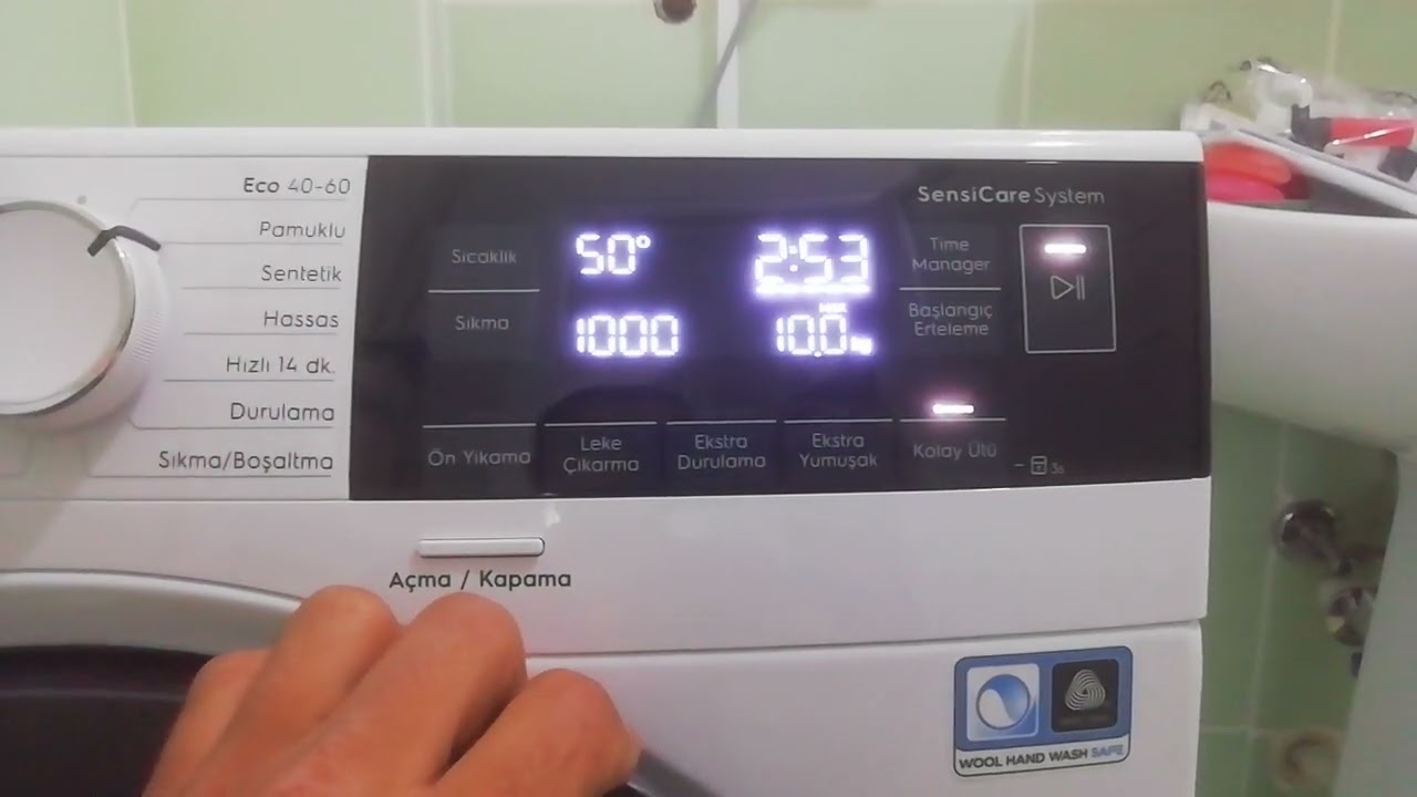 electrolux EW6F3146BEB çamaşır makinesi kullanım talimatı Ew8f229st aynı ara yüze sahip