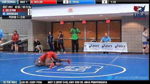 48 kg QF - Erin Golston (NYAC) vs. Maria Ahumada (...