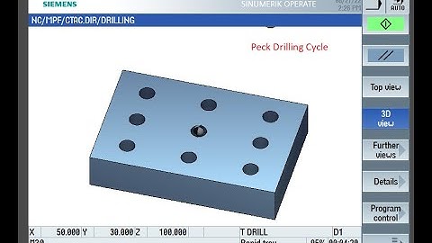 Peck Drilling Cycle in SIEMENS 828D