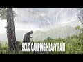 super heavy rain and thunder storm ⛈️ non stop heavy rain lighting and thunder in camping asmr