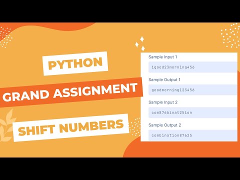 Grand Assignment 3 | Shift Numbers | Python Questions |#nxtwaveccbp |#ccbp | #pythonquestions |#idp