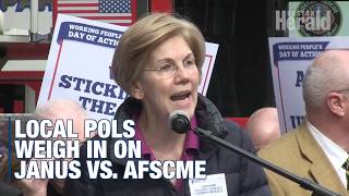 Senators Elizabeth Warren, Ed Markey, and Mayor Marty Walsh back unions in Janus vs. AFSCME