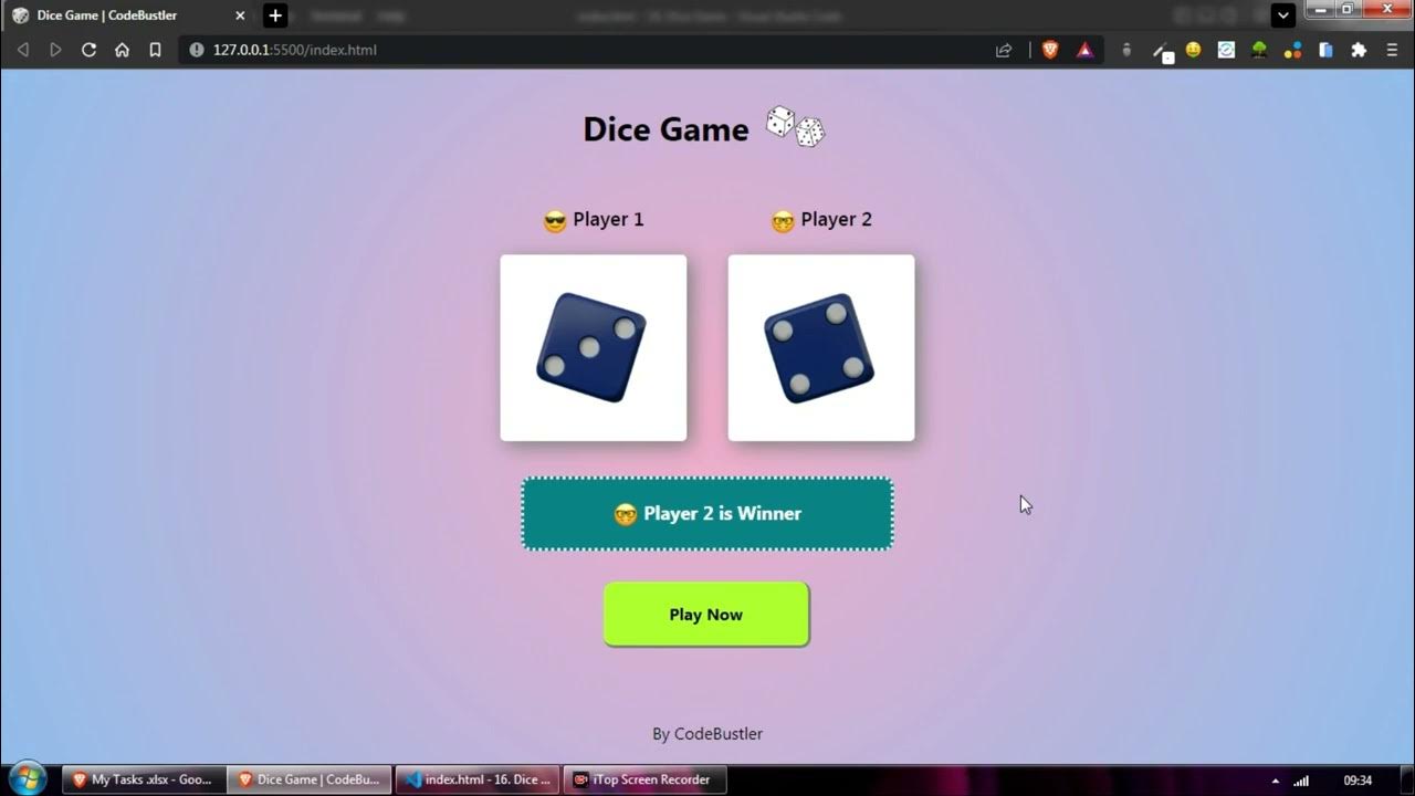 Dice Game Using HTML, CSS & JavaScript | Project Preview 🔥 - YouTube