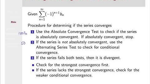 Alternating Series Convergence 28