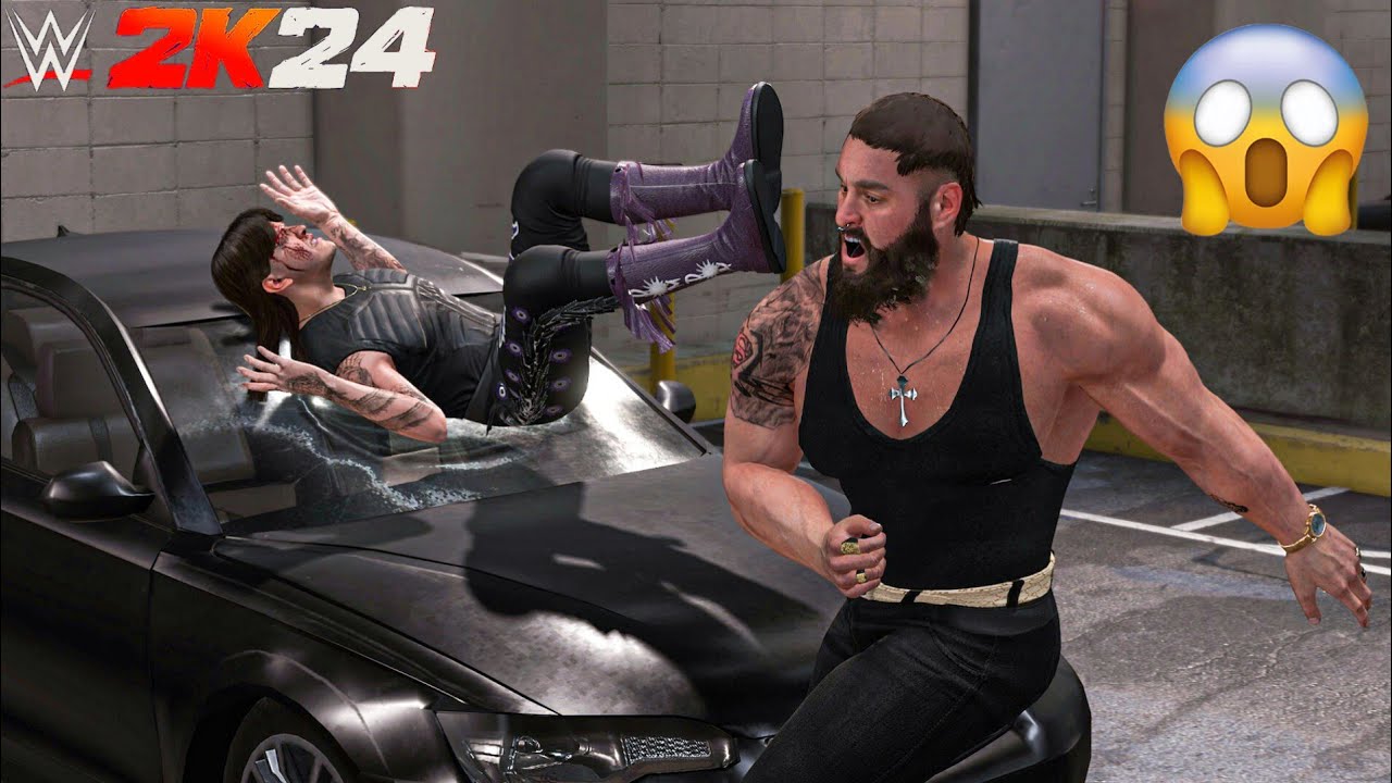 WWE 2K24 - Braun Strowman Destroys Dirty Dominik Mysterio at Backstage | Gameplay