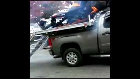 How to NOT Load Your New Snowmobile! (Sled Deck Jump Fail)