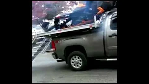 How to NOT Load Your New Snowmobile! (Sled Deck Jump Fail)