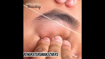 Amazing OMBRE Eyebrows Threading #shorts #youtubeshorts #shortsfeed #ombre #eyebrows #threading