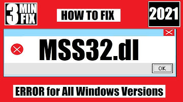 [𝟚𝟘𝟚𝟙] How To Fix MSS32.dll Missing/Not Found Error Windows 10 32 bit/64 bit 🅽🅴🆆