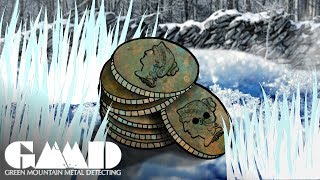 PILE of Old Coins FOUND Metal Detecting Frozen Mountain Ruins