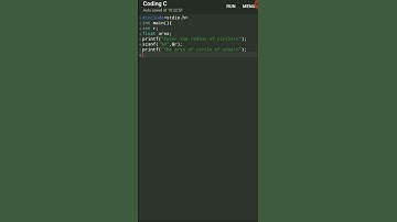 Programe to find the area of circle in C