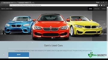4 – Section Design  Part A – Panel – Showcase Panel – One Page Automobile Website design